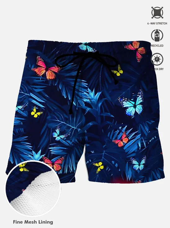 Royaura® Hawaiian Butterfly Plant Tropical Flower 3D Print Men's Board Shorts