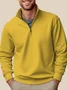 Royaura Basic Half-zip Stand Collar Sweatshirts Stretch Pullover Basic Sweatshirts