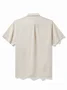 Royaura® Vacation Linen Cotton Men's Camp Shirt Double Pocket Jacquard Comfortable Breathable Cargo Shirt Big Tall