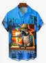 Royaura® Beach Sunset Men's Hawaiian Shirt Parrot Tropical Art Quick Dry Men's Pocket Camp Shirt Big Tall