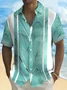 Royaura® Hawaiian Gold Botanical Print Men's Button Pocket Short Sleeve Shirt