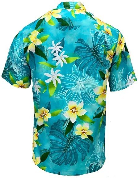 Palm Wave Men's Botton Up Hawaiian Shirts