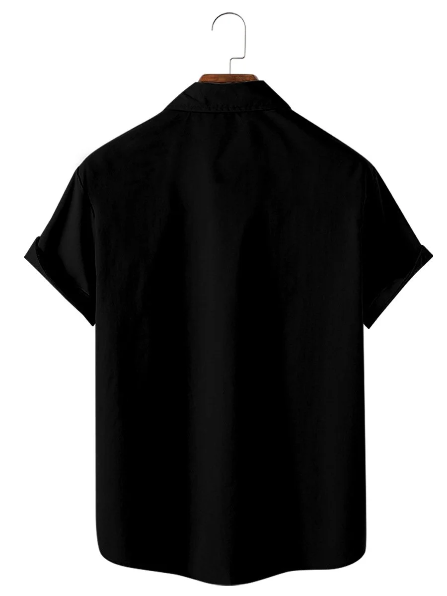 Men's Casual Striped Geometric Short Sleeve Shirts