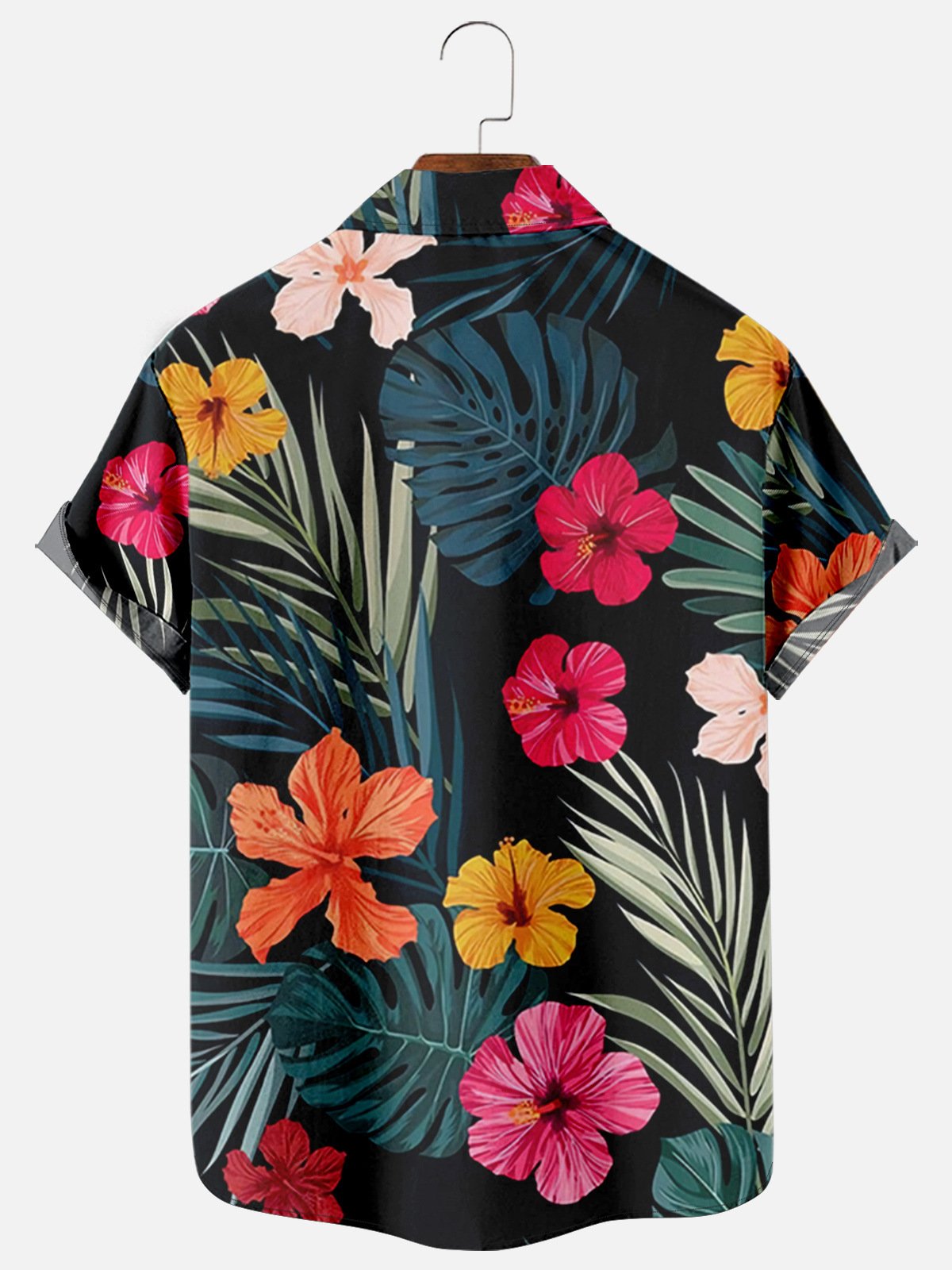 Mens Tropical Floral Print Authentic Hawaiian Shirts