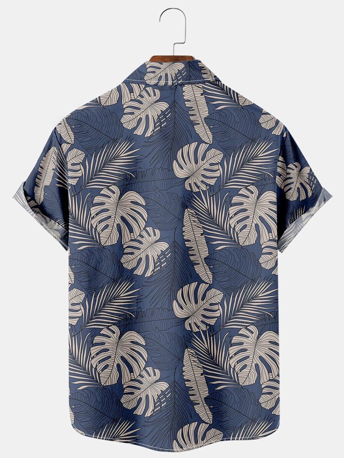 Men's Aloha Shirt Tactical Hawaiian Shirt With Palm Tree