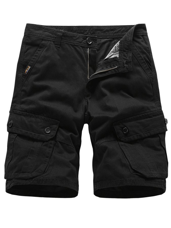 Men's Loose Fit Twill Cargo Short Comfortable-Blend Basic Pants
