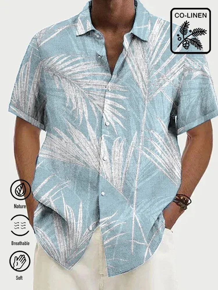 Natural Fiber Men's Holiday Hawaiian Short Sleeve Shirt
