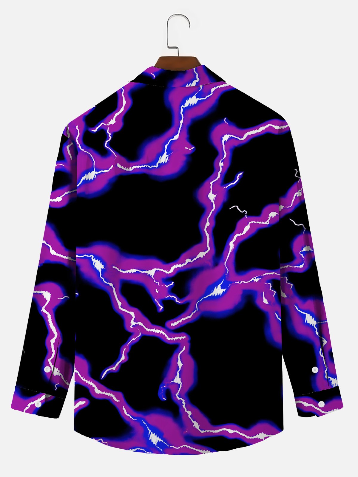 Royaura Men's Urban Fashion Shirts 3D Lightning Gradient Art Large Size Easy Care Trendy Casual Shirts