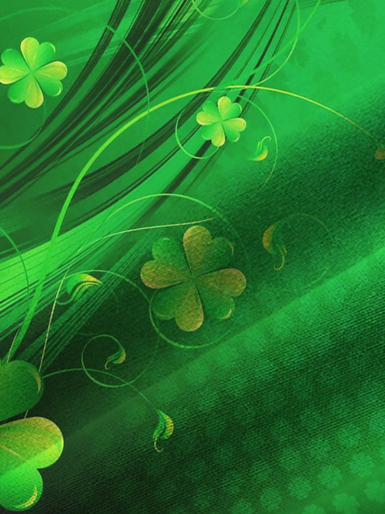 Royaura Festive Green St. Patrick's Clover Men's Hawaiian Short Sleeve Shirt