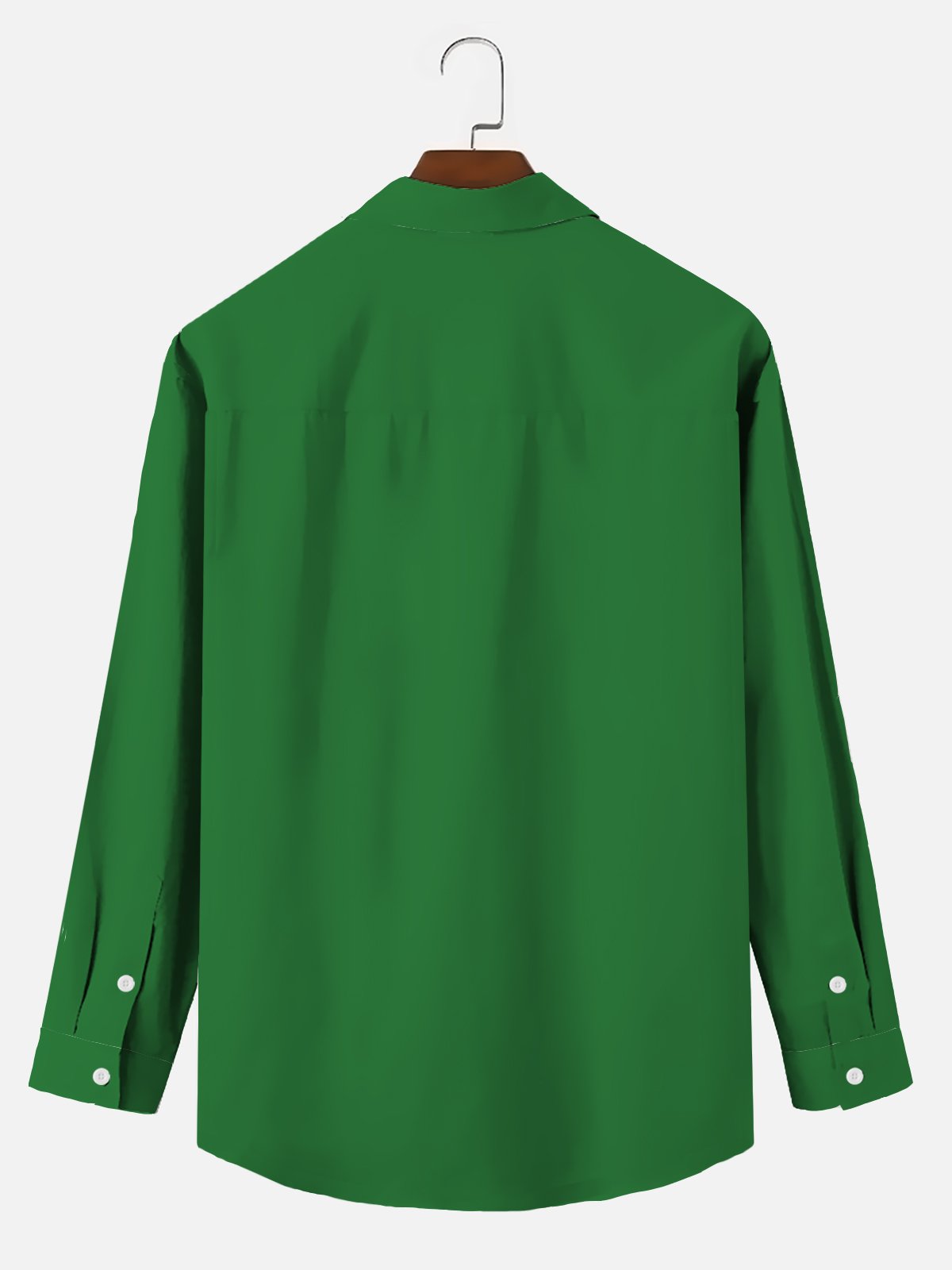 Royaura 1950s St. Patrick Men's Long Sleeve Bowling Shirts Clover Stripes Cartoon Character Oversized Button Down Shirts