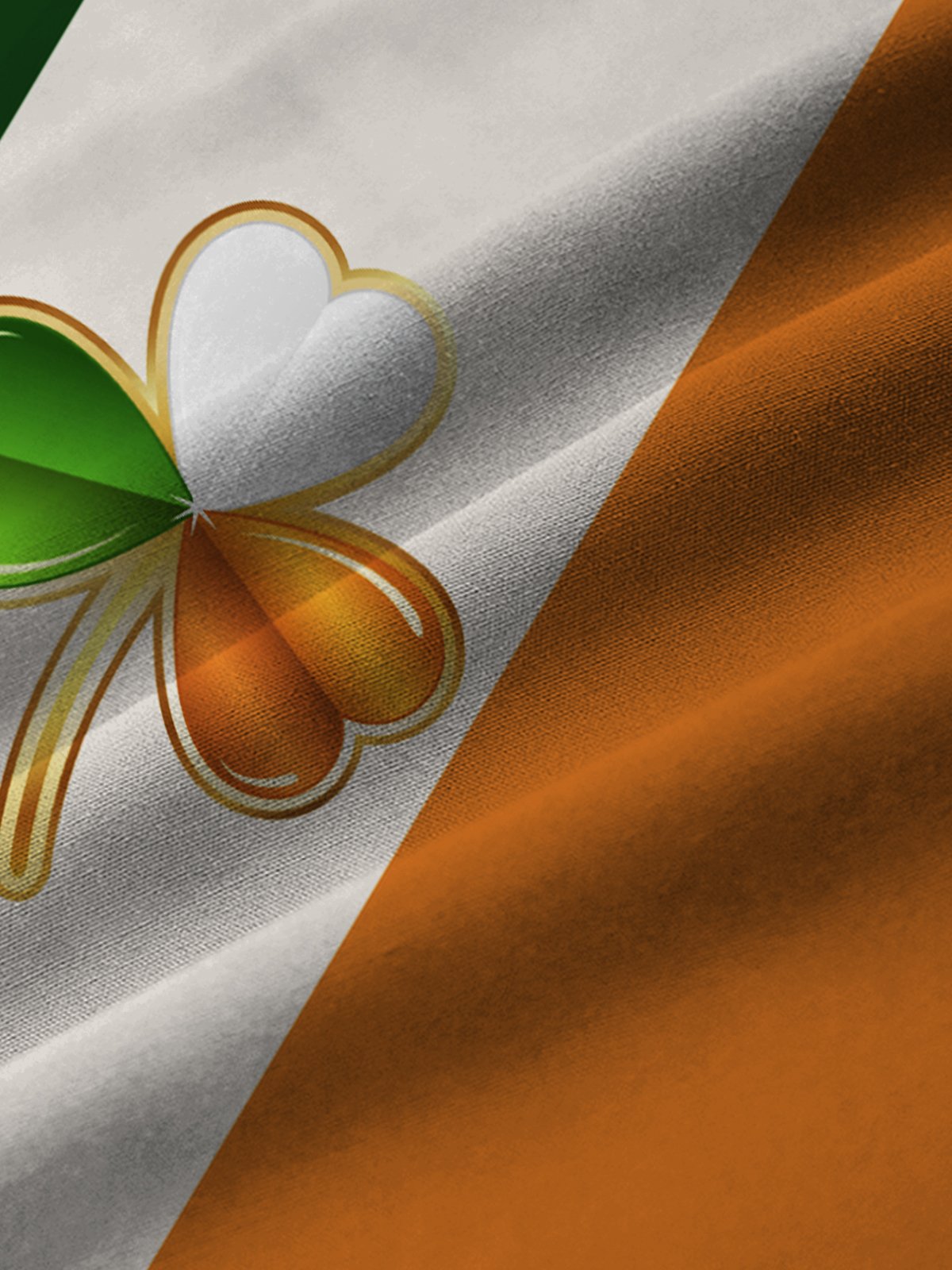 Royaura 60's St. Patrick's Men's Long Sleeve Bowling Shirts Stretch Clover Stripe Art Oversized Button Camp Shirts