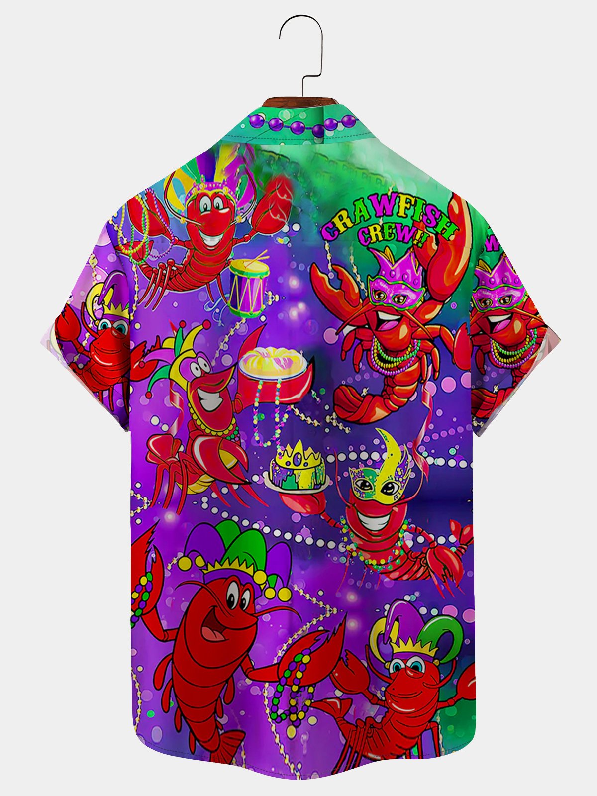 Royaura Carnival Food Festival New Orleans Lobster Print Shirt Plus Size Holiday Shirt