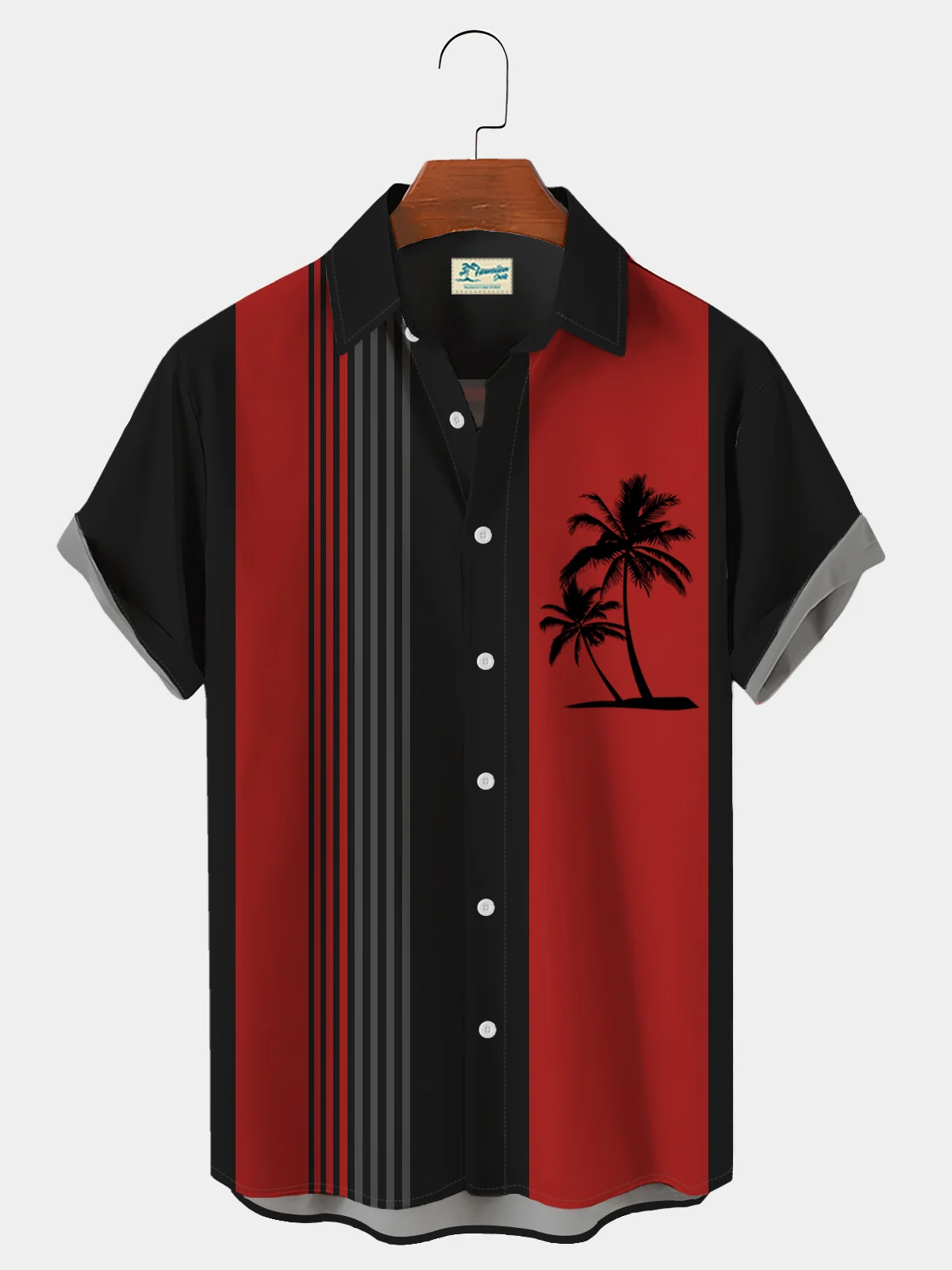 Royaura Vintage Bowling Coconut Print Shirt Plus Size Shirt