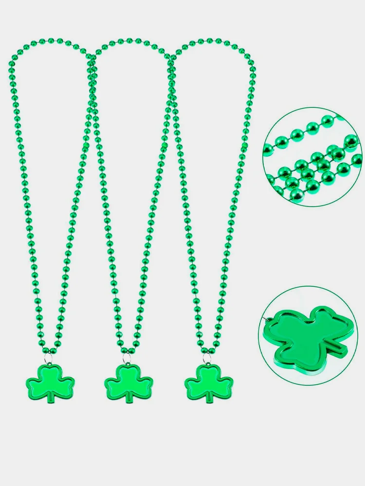 Royaura  St. Patrick's Day Shamrock Hat Party Decoration Bead Chain