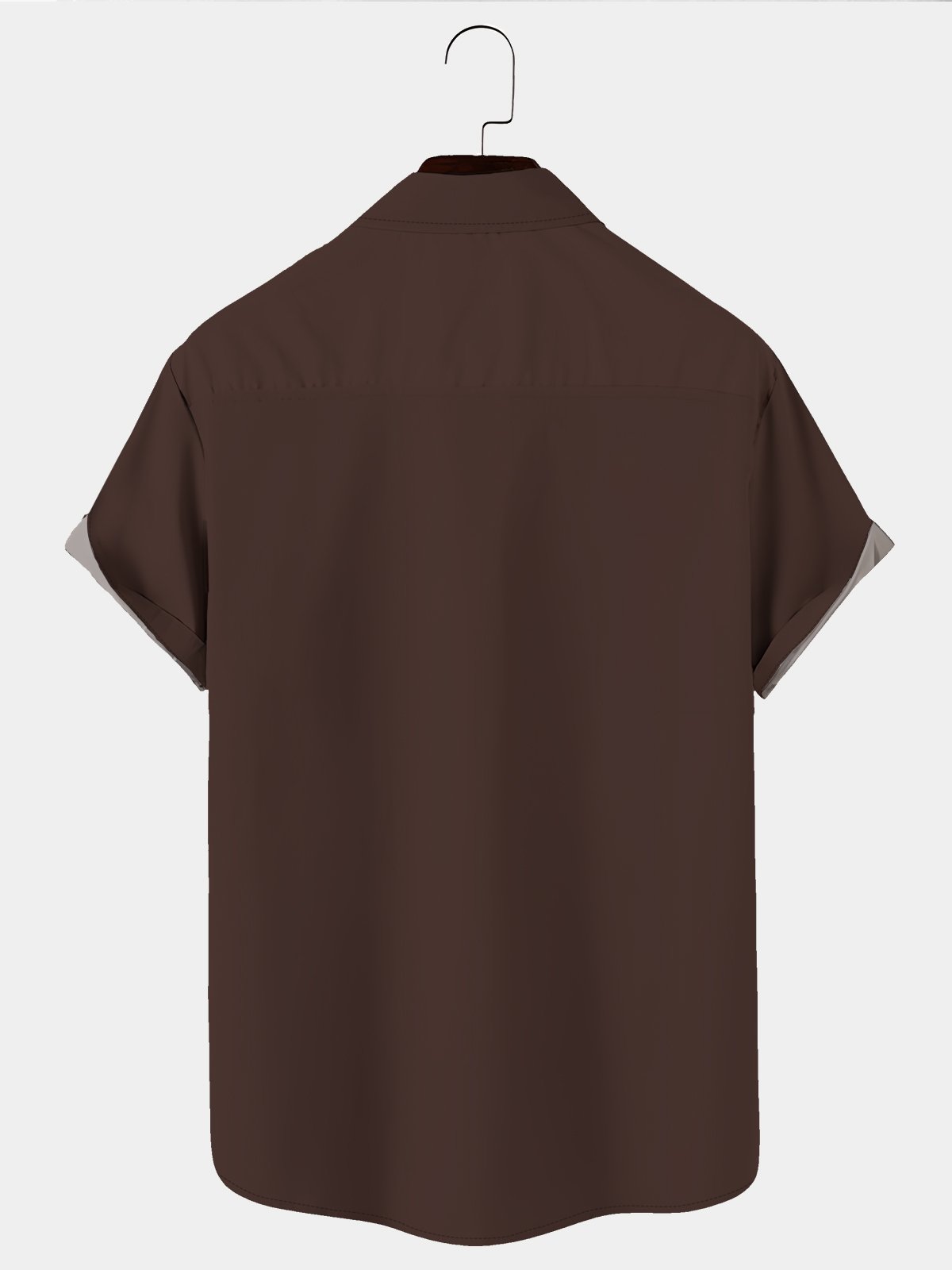 Royaura Vintage Hawaiian Coconut Tree Print Men's Black Chest Bag Shirt Plus Size Shirt