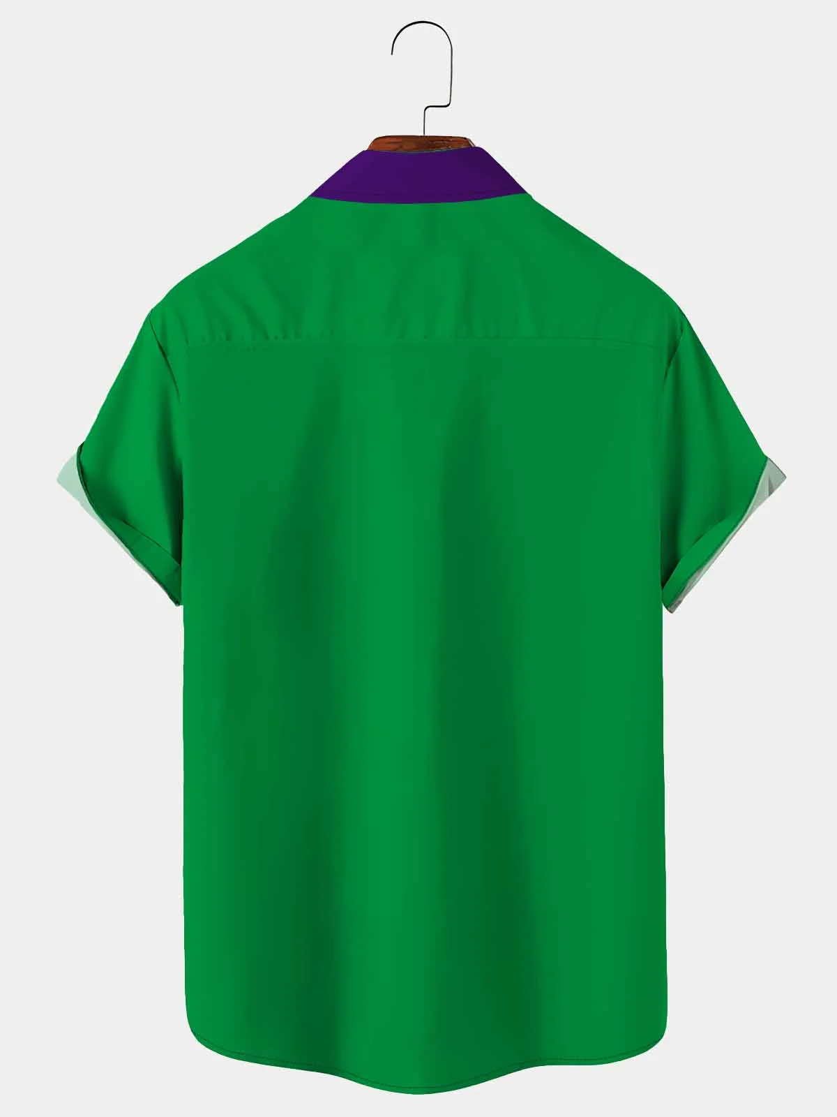 Royaura Holiday Carnival Contrast Bowling Structure Print Shirt Plus Size Holiday Shirt