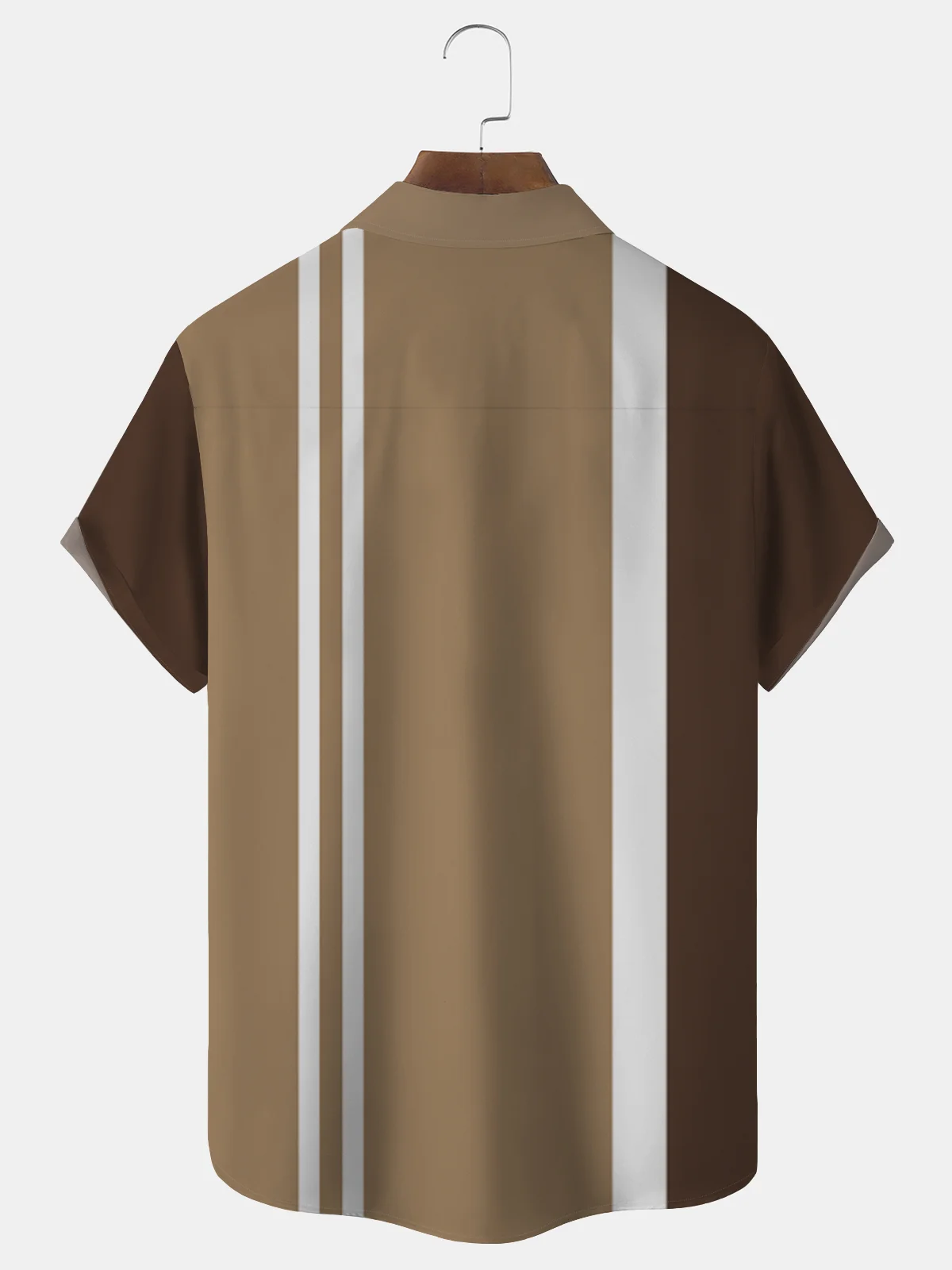 Royaura 60's Retro Nostalgic Film and Television Shirts Men's Bowling Shirts Large Size Stretch Striped Camp Shirts