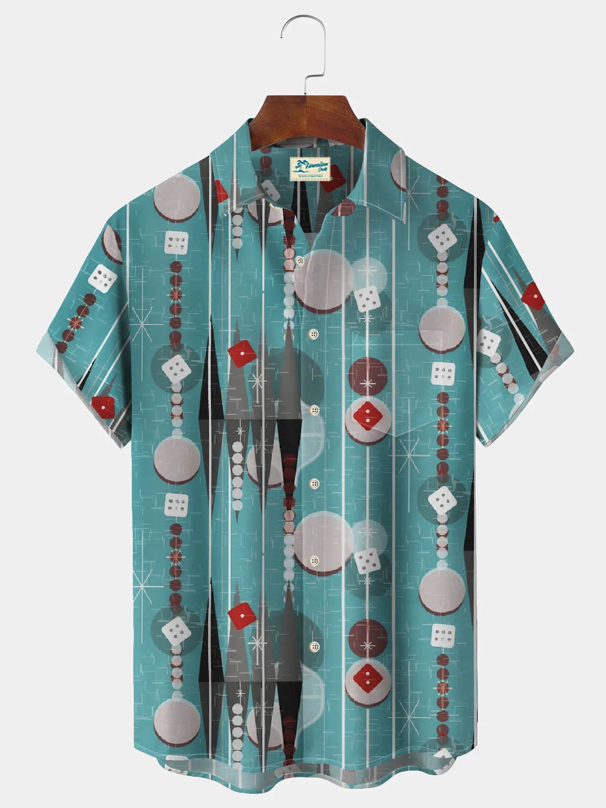 Royaura Holiday Beach Las Vegas Men's Vintage Hawaiian Shirts Natural Fiber Blend Breathable Plus Size Camp Shirts