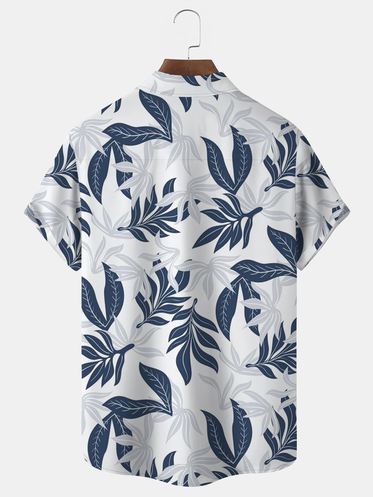 Royaura Floral Print Beach Men's Hawaiian Big&Tall Shirt With Pocket