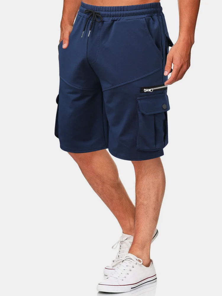 Cargo Shorts Loose Large Size Crop Pants Multi-Pockets Casual Pants