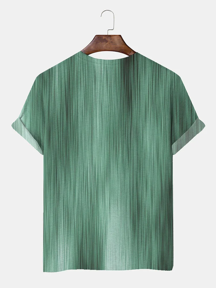 Royaura Kung Fu Chicken Retro Green Gradient Print Men's Short Sleeve T-Shirt