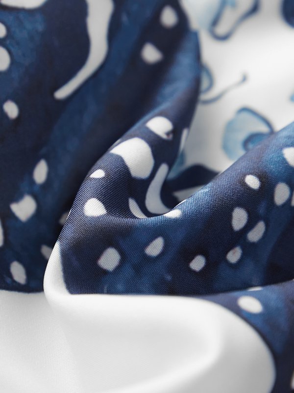 Royaura Men's Japanese Ukiyoe Wave Print Casual Chest Pocket Short Sleeve Hawaiian Shirts