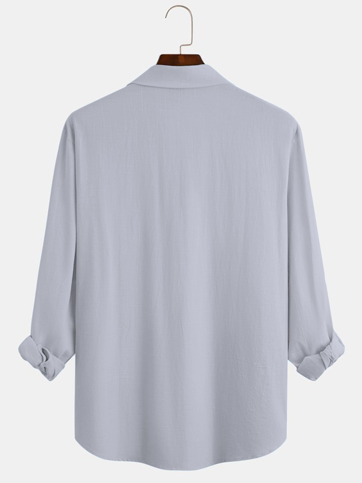 Royaura  Guayabera Casual Men's Vacation Big and Tall Long Sleeve Shirt