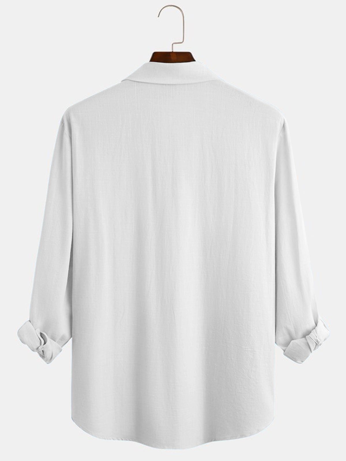 Royaura® Cotton Linen Nature  Fiber Shirt Floral Print Casual Men's Hawaii Vacation Oversized Long Sleeve Shirt