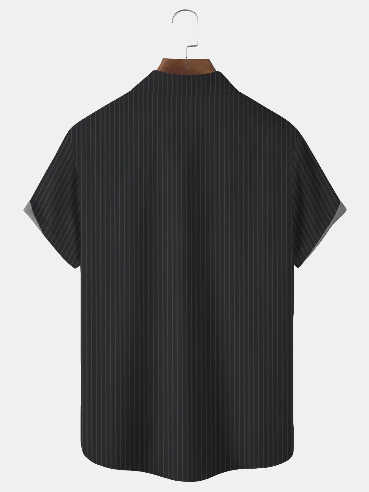 Royaura Casual Basics Striped Print Beach Men's Hawaiian Oversized Short Sleeve Shirt with Pockets