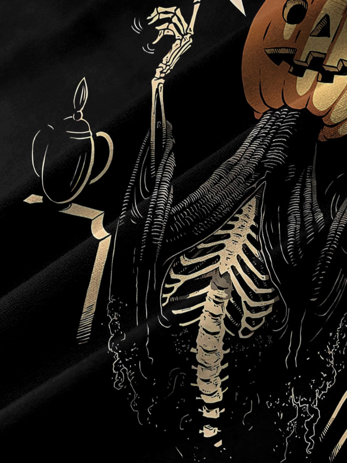 Royaura Horror Halloween Black Men's Hawaiian Shirts Pumpkin Monster Stretch Plus Size Aloha Camp Button-Down Shirts