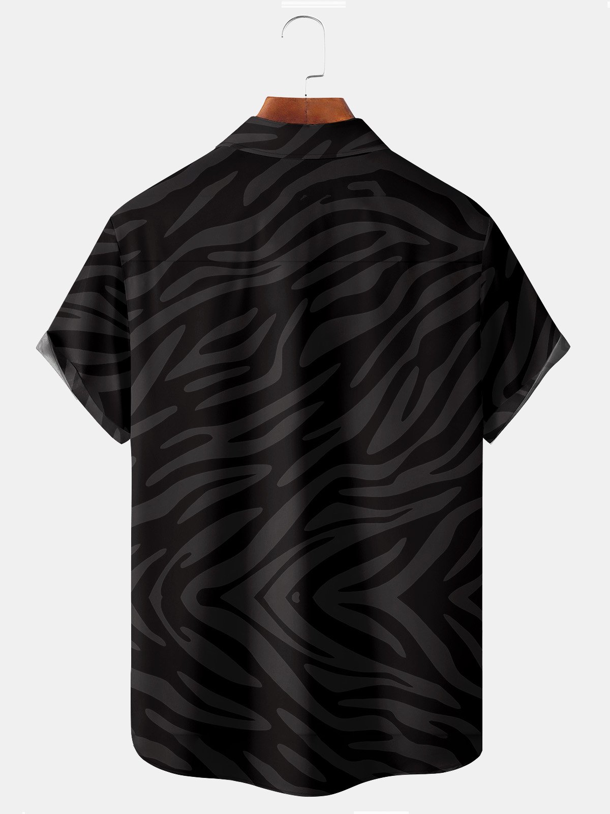 Royaura Halloween Holiday Khaki Men's Hawaiian Shirts Bat Cartoon Stretch Plus Size Aloha Camp Shirts