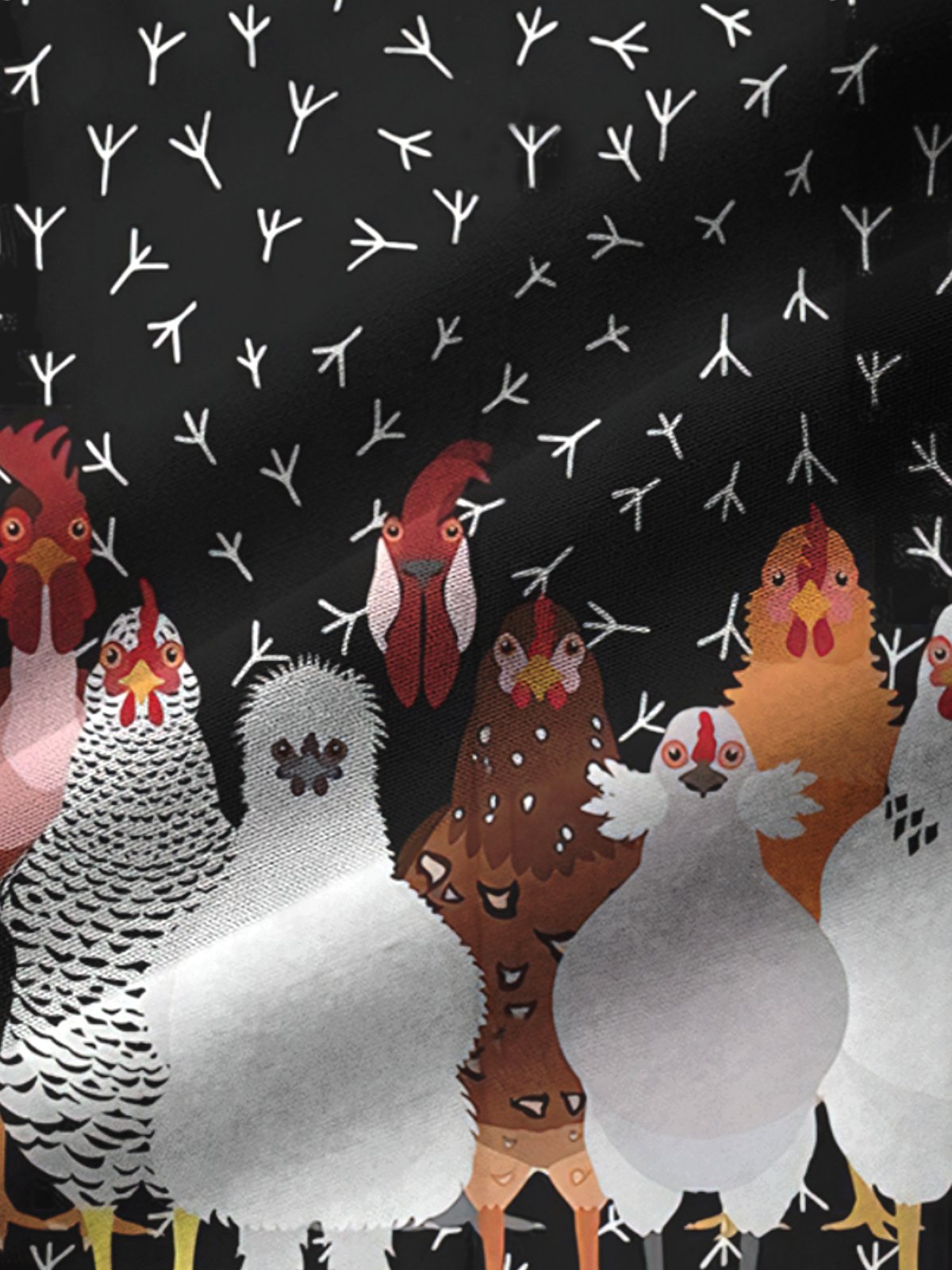 Royaura Happy Thanksgiving Days Turkey Chicken Chicken Hands Premium Print Beach Men's Hawaiian Oversized Shirt with Pockets