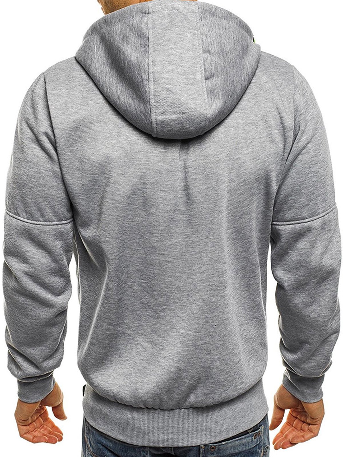 Royaura Men's Zipper Hooded Sweatshirt