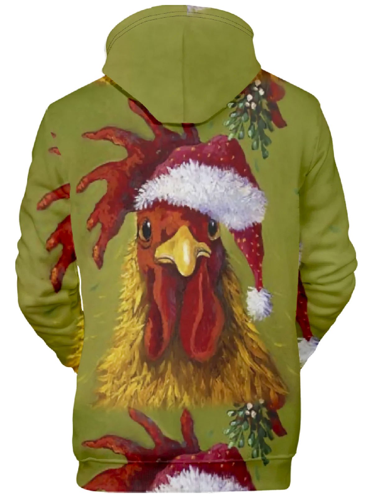 Royaura Christmas Cartoon Fun Men's Drawstring Hoodies Stretch Plus Size Holiday Pullover Sweatshirts