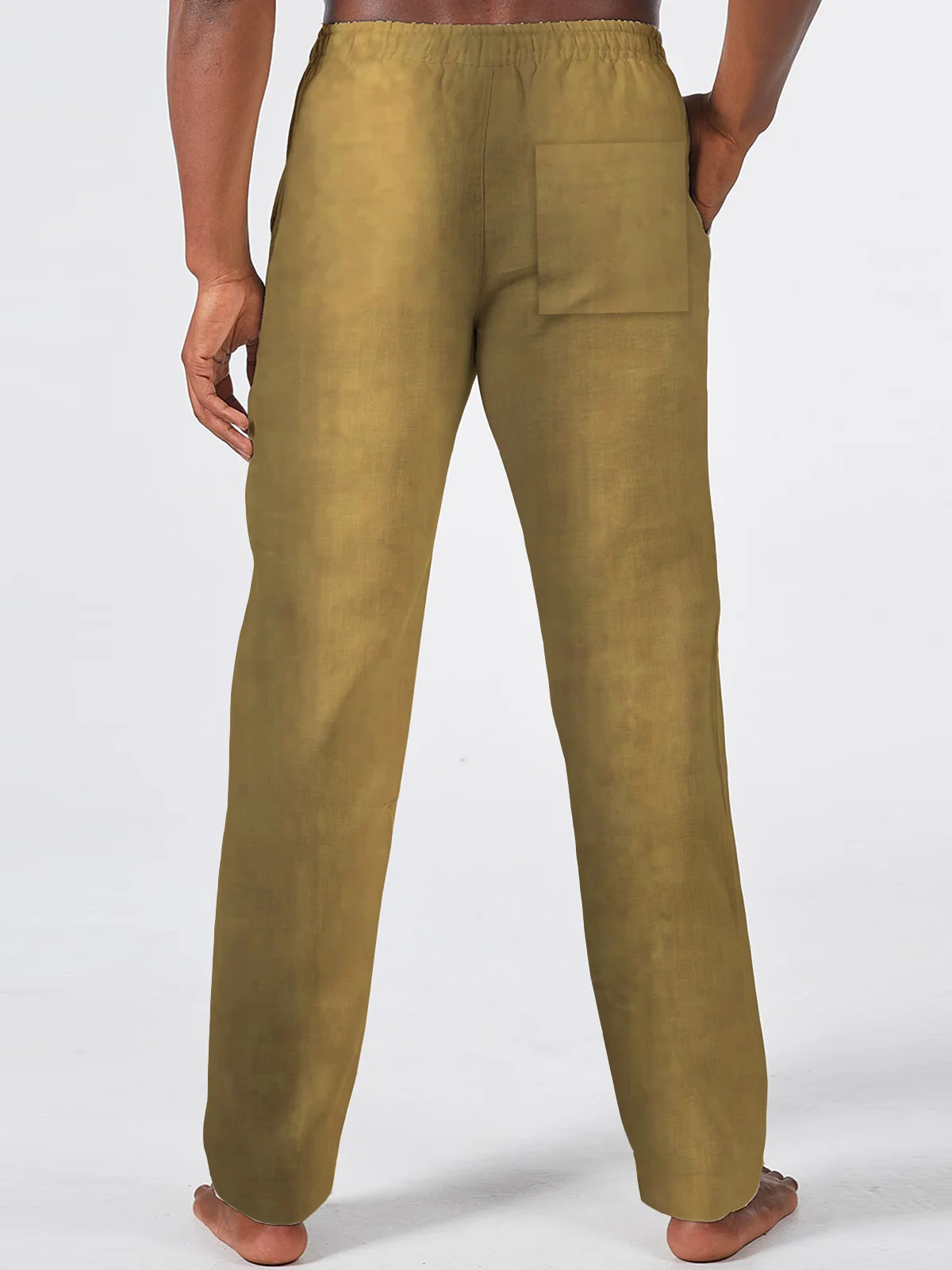 Royaura Retro Geometric Azcott Print Men's Casual Trousers