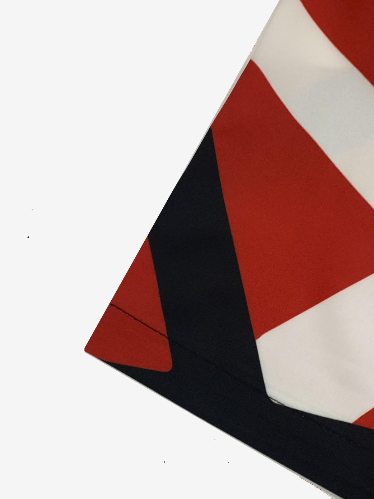 Royaura Vintage Rock Red Geometric Music Art Men's Casual Shirts Stretch Plus Size Pocket Aloha Camp Button Shirts