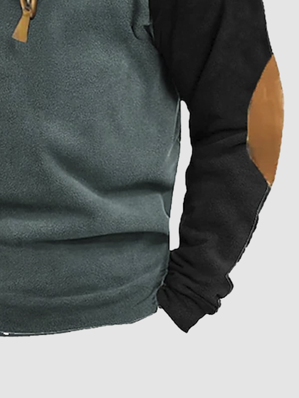 Royaura Men's Fleece Stand Collar Outdoor Warm Oversized Sweatshirt for Camping
