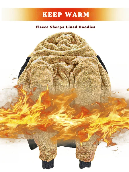 Royaura Vintage Aztec Khaki Men's Drawstring Hoodies Stretch Warm Fleece Ethnic Geometric Art Pullover Sweatshirts