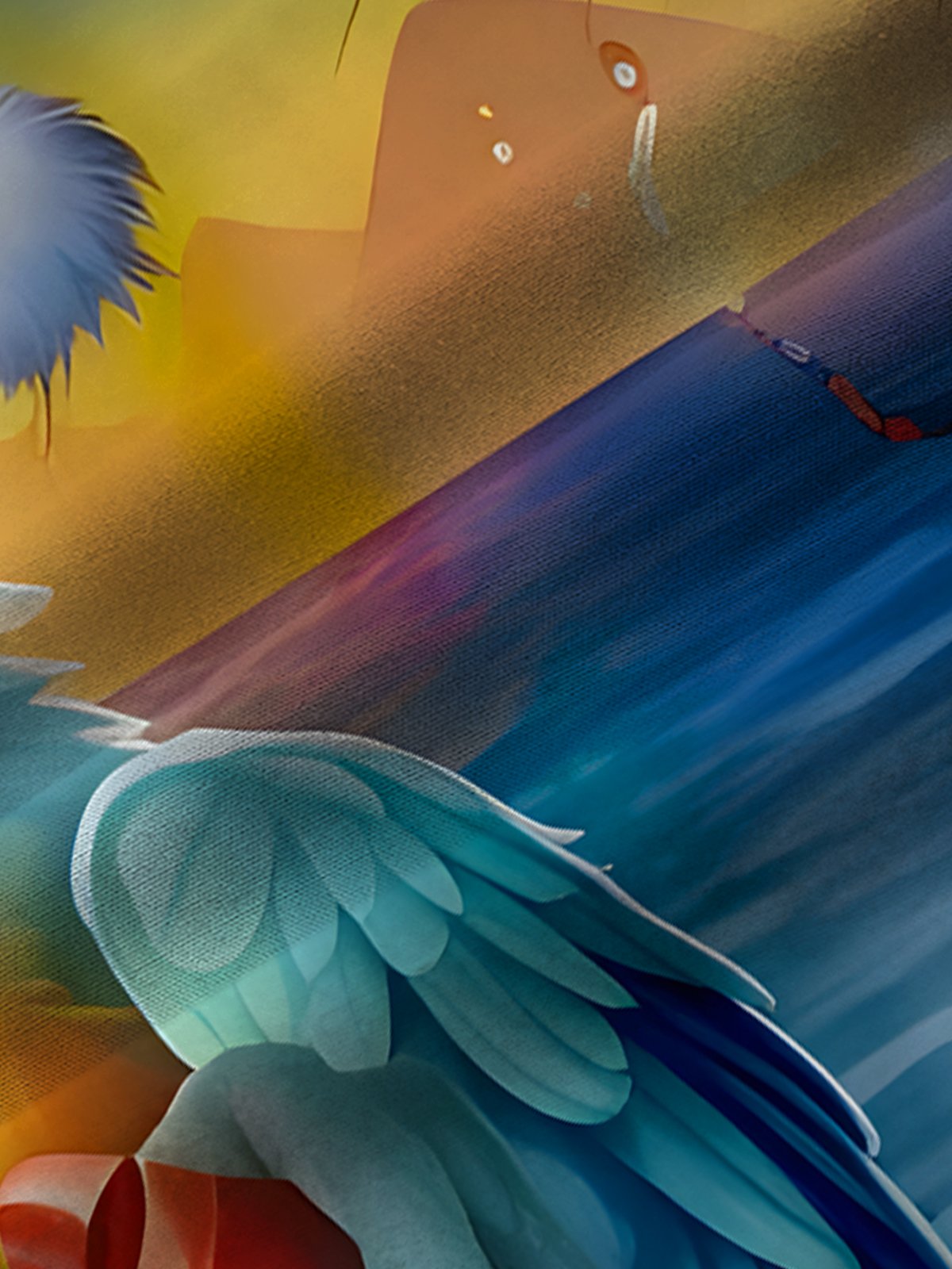 Royaura Christmas Parrot Print Men's Button Pocket Shirt