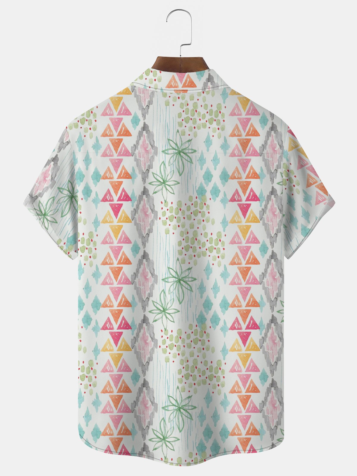 Royaura Vintage Floral Men's Hawaiian Shirts Tropical Floral Art Stretch Easy Care Camp Pocket Guayabera Shirts Big Tall