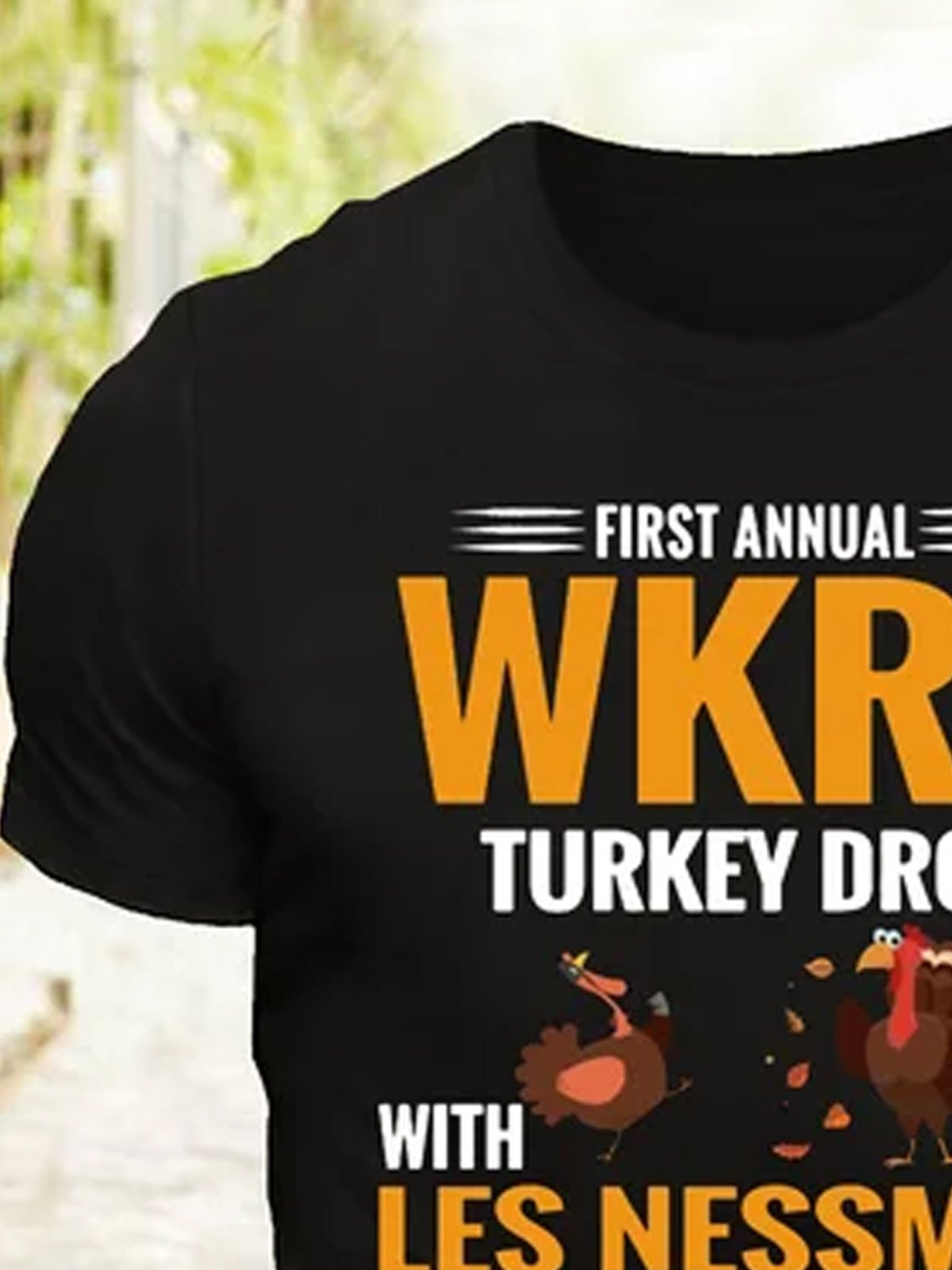 Royaura WKRP Thanksgiving Turkey Drop Essential Cotton T-Shirt For Men & Women