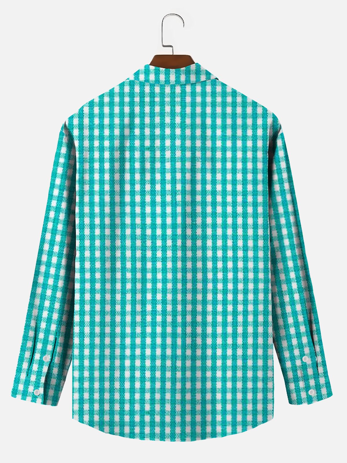 Royaura Basic Vintage Plaid Print Men's Button Pocket Shirt