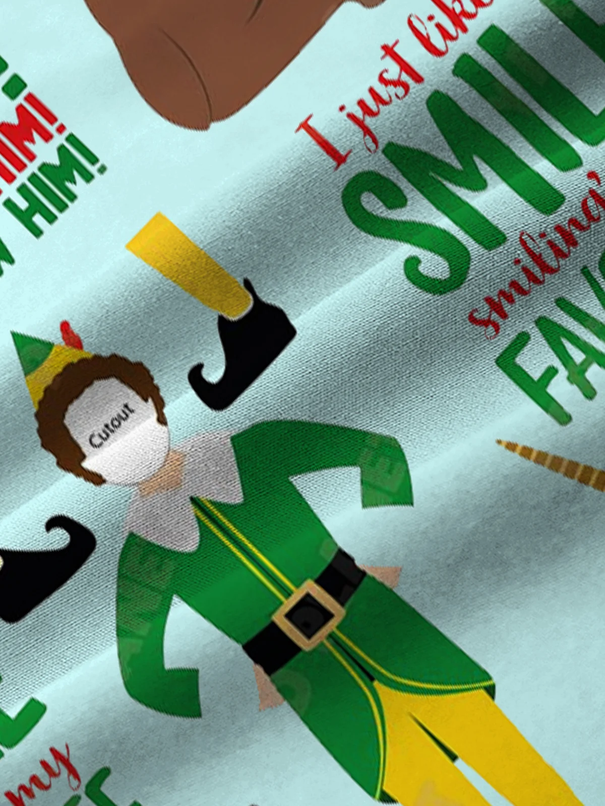 Royaura Christmas Movie Print Men's Button Pocket Shirt