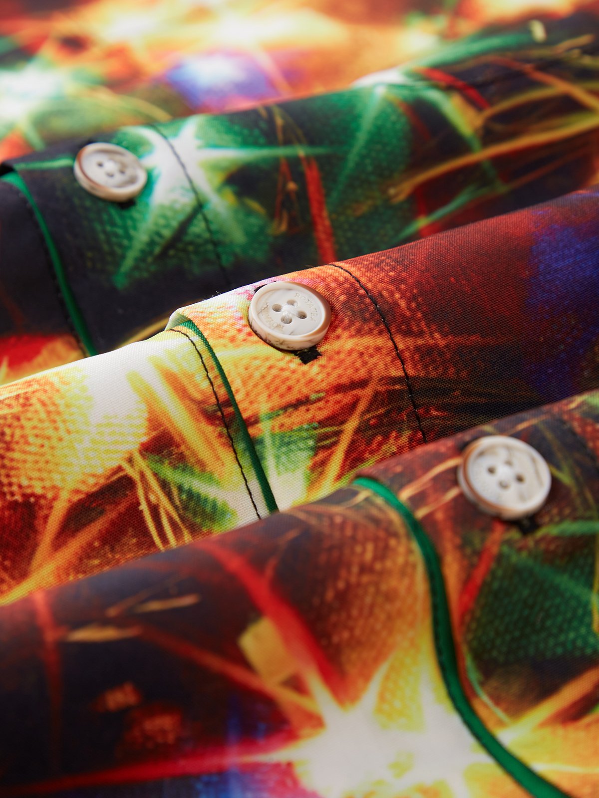 Royaura Christmas Gold Neon Men's Long Sleeve Shirts Stretch Plus Size Drama Costume Button Shirts