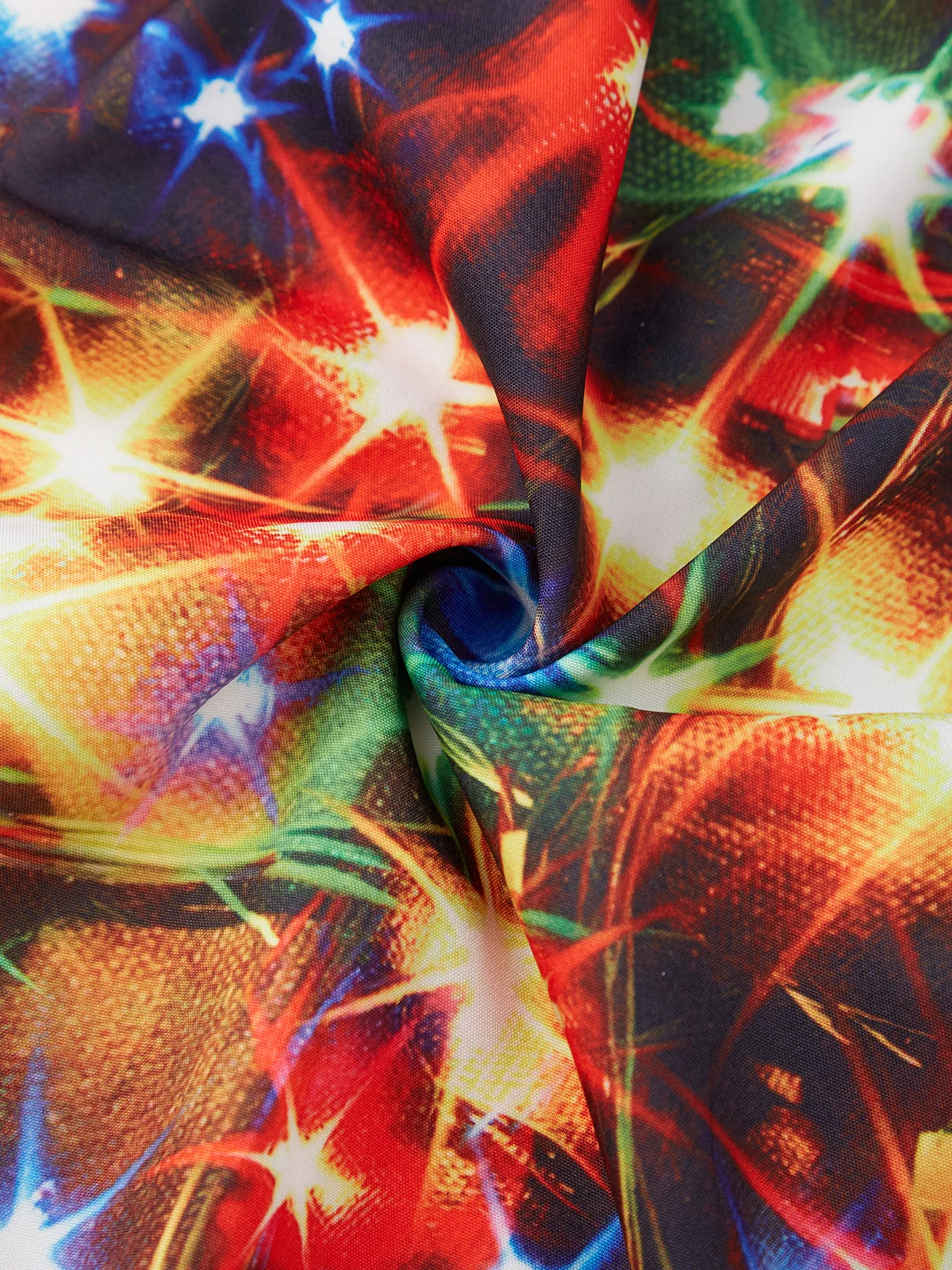 Royaura Christmas Gold Neon Men's Long Sleeve Shirts Stretch Plus Size Drama Costume Button Shirts