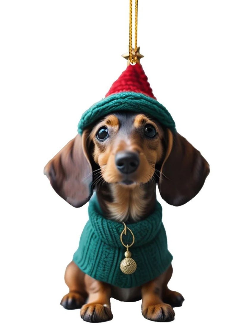 Royaura Christmas Dog Car Pendant
