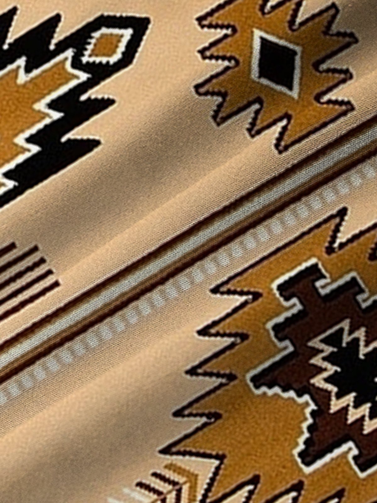 Royaura® Retro Western Ethnic Print Men's Button Pocket Long Sleeve Shirt