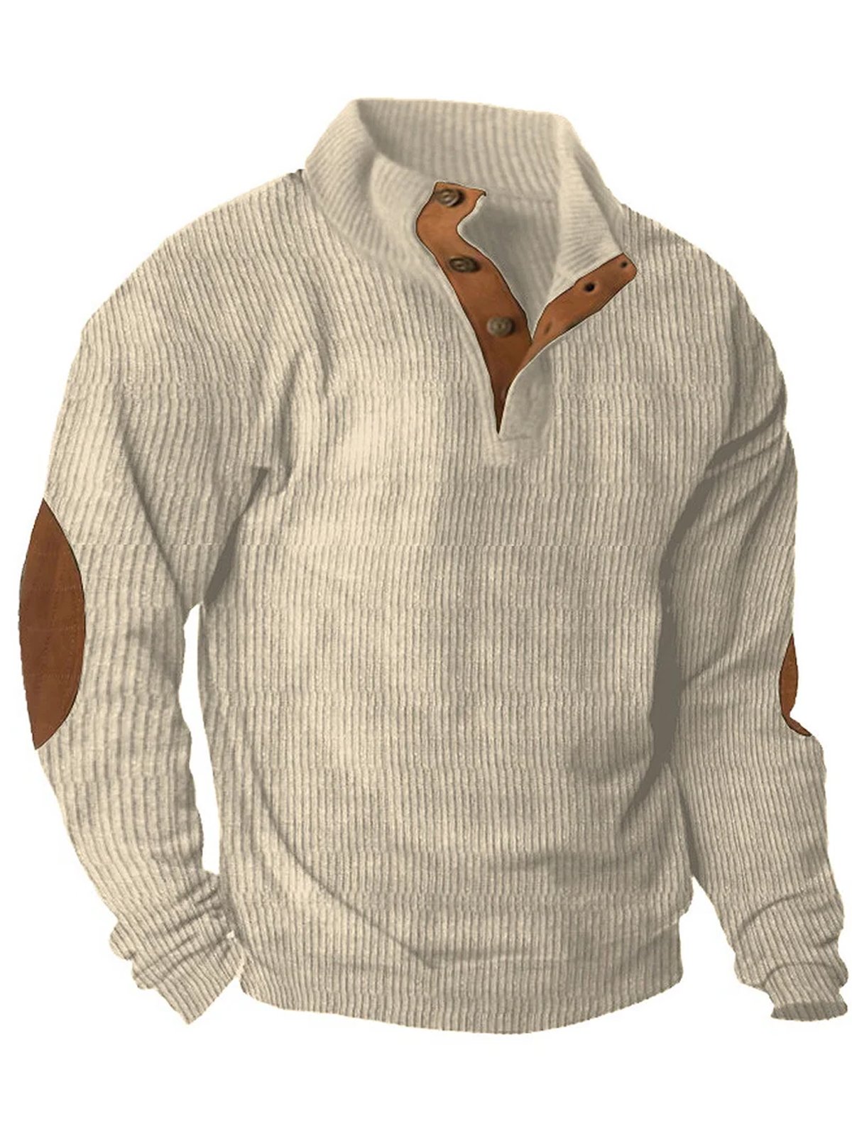 Royaura Men's Basic Corduroy Vintage Button Hoodie