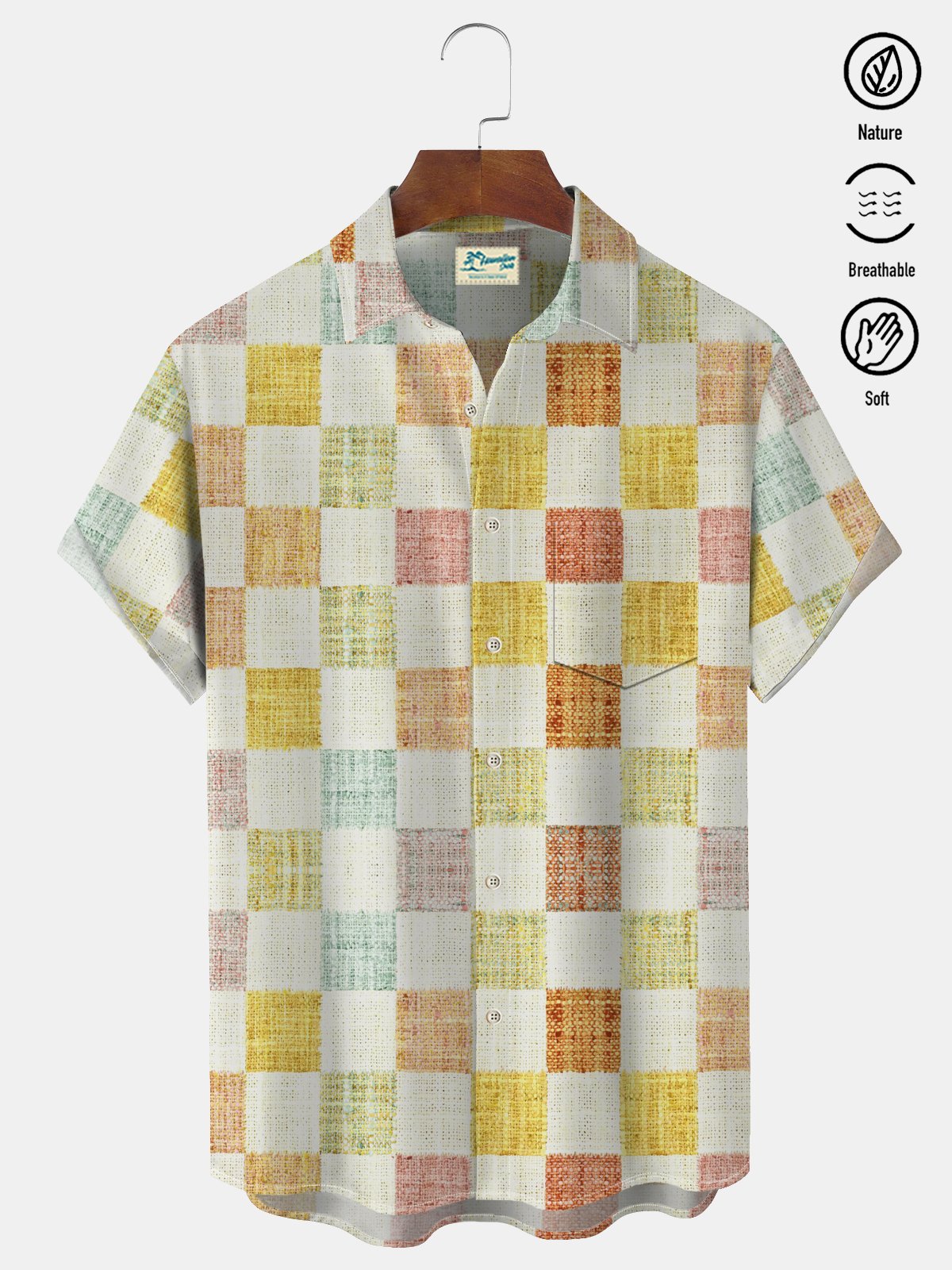 Royaura® Cotton Linen Red Vintage Series Musical Instrument Shirts & Tops