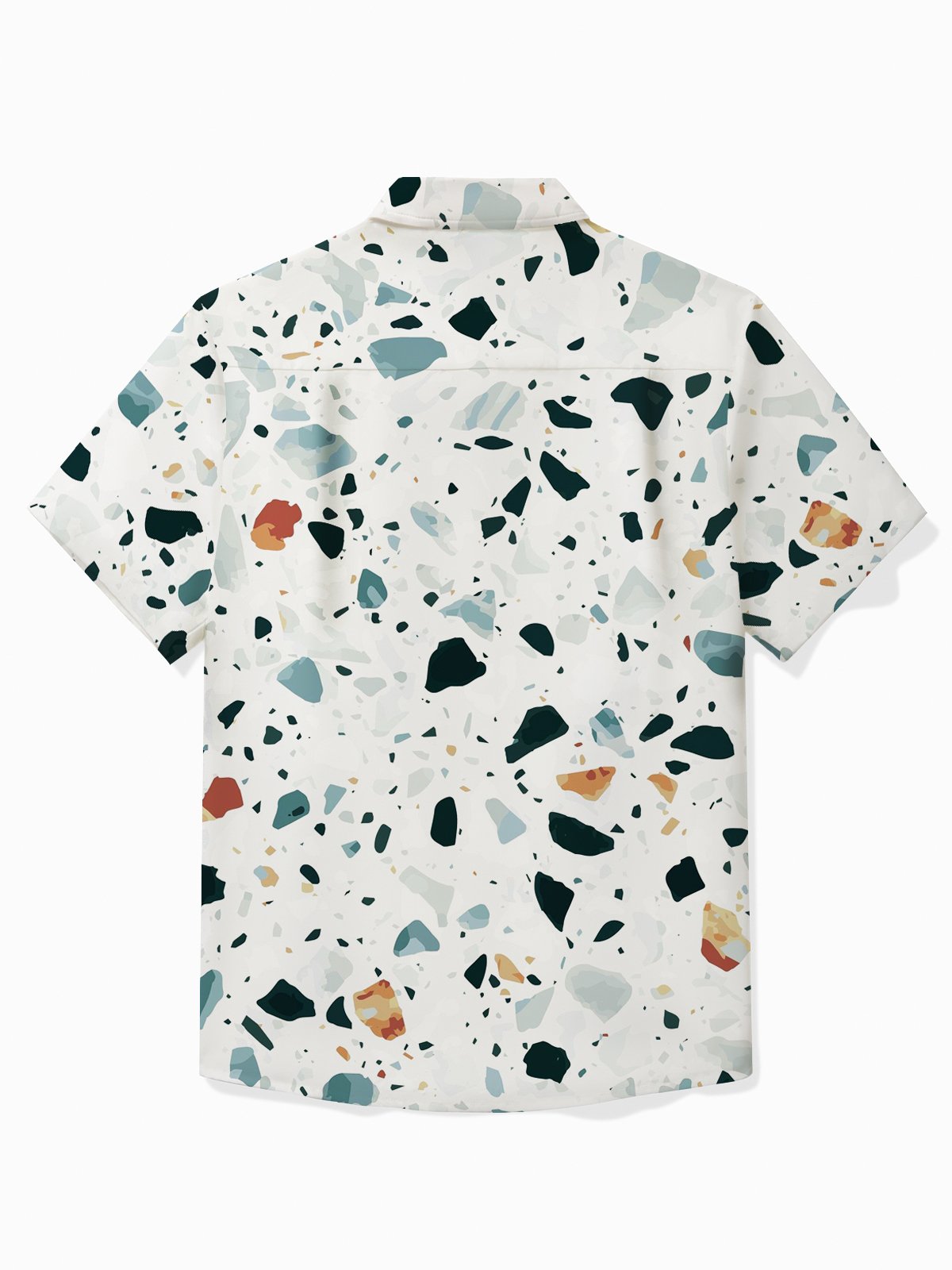 Royaura® Basic Abstract Printed Men's Button Pocket Shirt